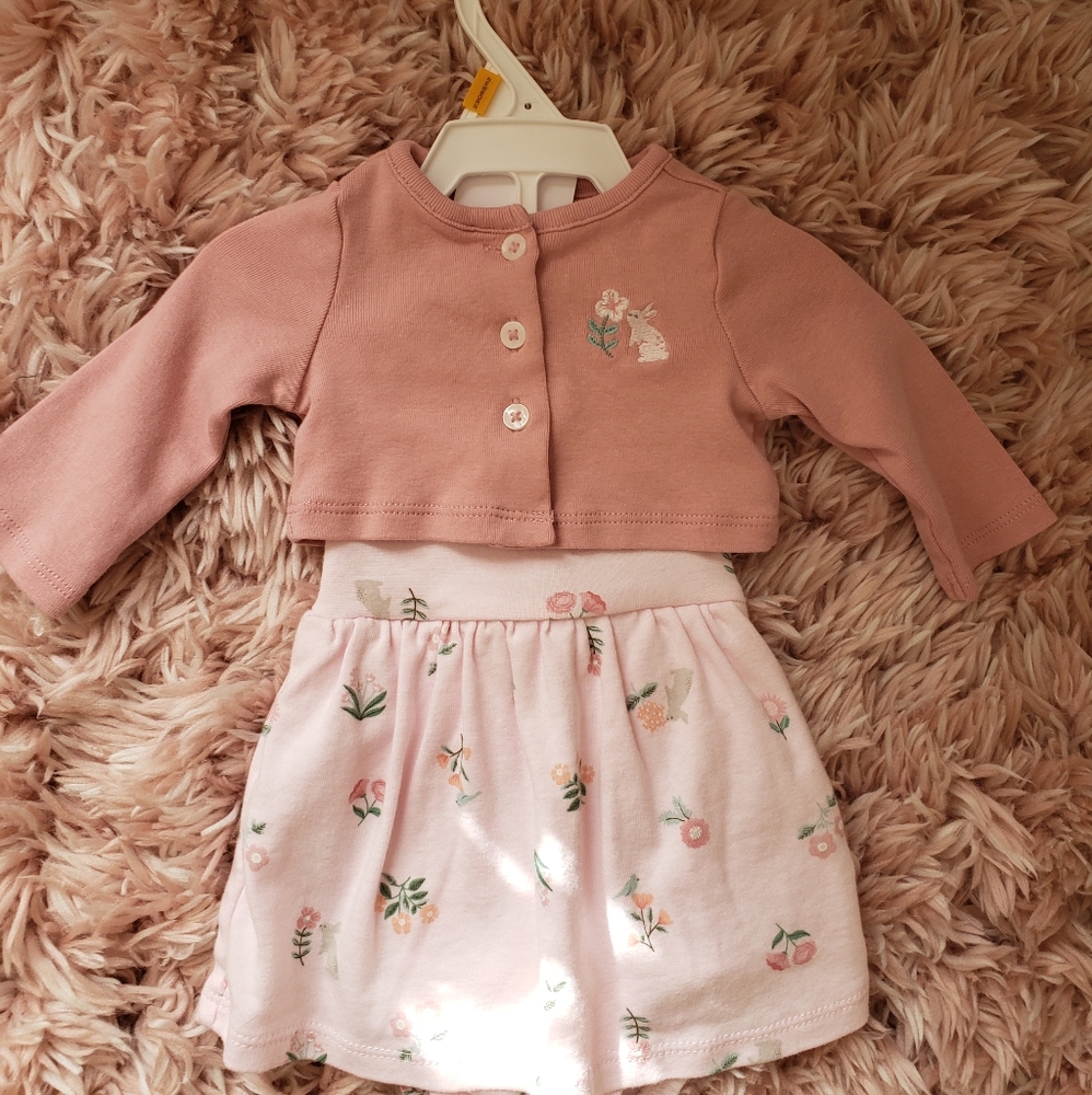 NWT Carters Newborn Dress & Sweater